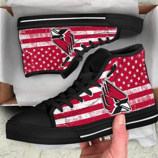 NCAA Ball State Cardinals Canvas High Top Shoes
