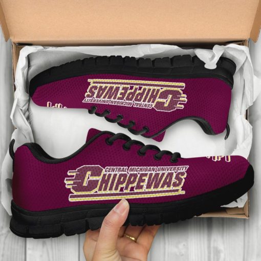 NCAA Central Michigan Chippewas Breathable Running Shoes