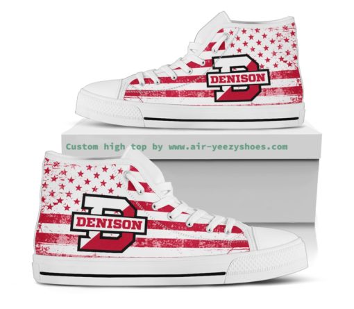 NCAA Denison University Big Red High Top Shoes