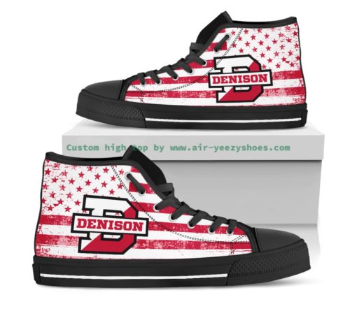 NCAA Denison University Big Red High Top Shoes