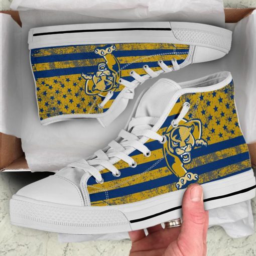 NCAA FIU Golden Panthers Canvas High Top Shoes
