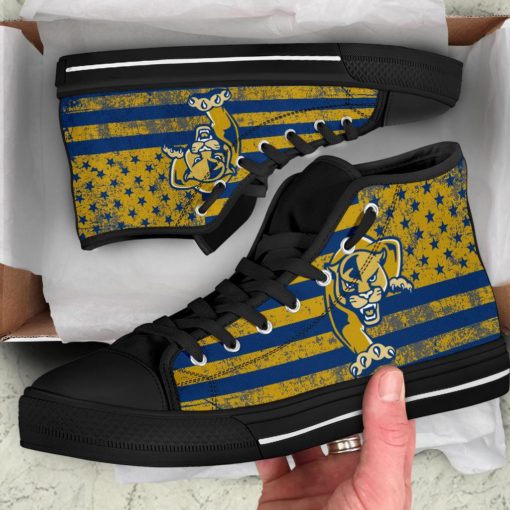 NCAA FIU Golden Panthers Canvas High Top Shoes
