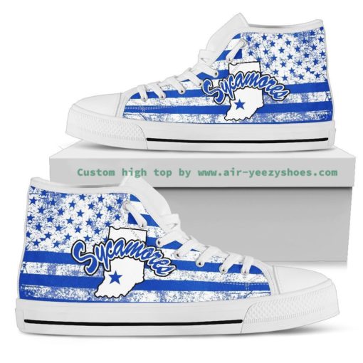 NCAA Indiana State Sycamores Canvas High Top Shoes