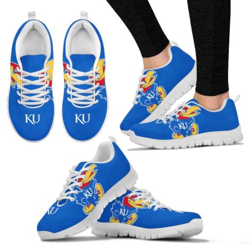 NCAA Kansas Jayhawks Breathable Running Shoes - Sneakers