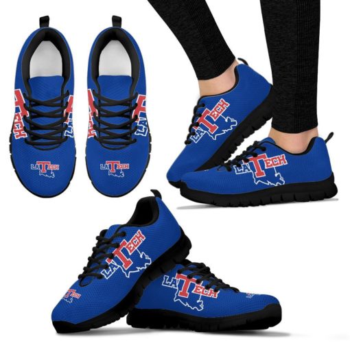 NCAA Louisiana Tech Bulldogs Breathable Running Shoes - Sneakers