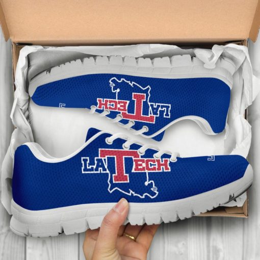 NCAA Louisiana Tech Bulldogs Breathable Running Shoes - Sneakers