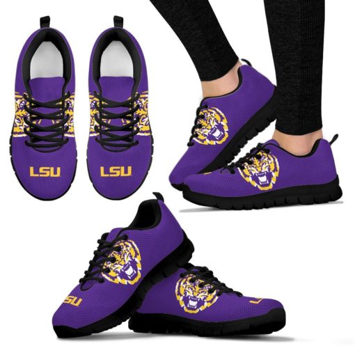 NCAA LSU Tigers Breathable Running Shoes - Sneakers