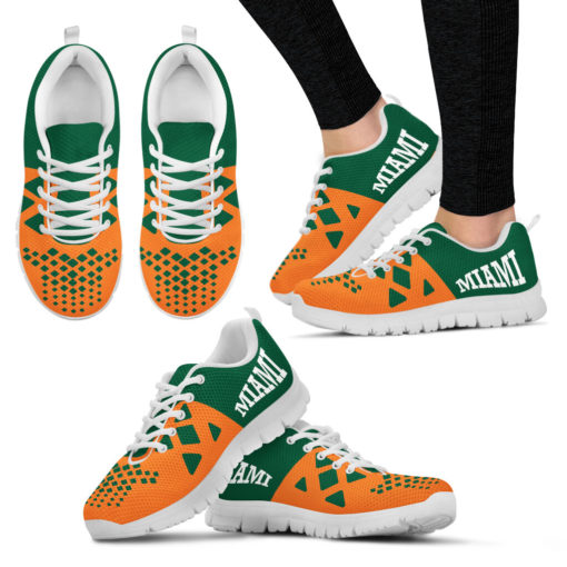 NCAA Miami Hurricanes Breathable Running Shoes AYZSNK214