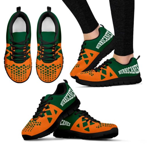 NCAA Miami Hurricanes Breathable Running Shoes AYZSNK217