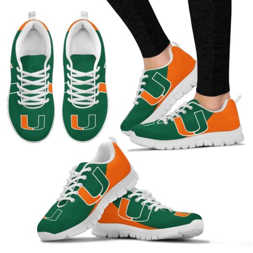 NCAA Miami Hurricanes Breathable Running Shoes – Sneakers