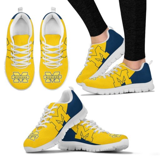 NCAA Michigan Wolverines Breathable Running Shoes AYZSNK211