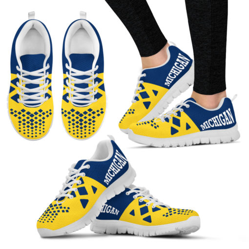 NCAA Michigan Wolverines Breathable Running Shoes AYZSNK214