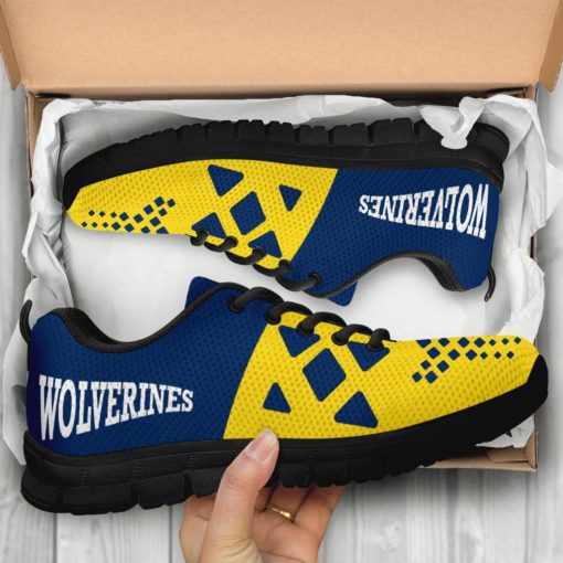 NCAA Michigan Wolverines Breathable Running Shoes AYZSNK217