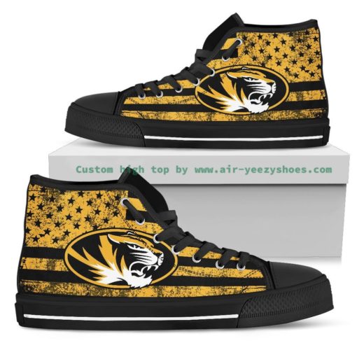NCAA Missouri Tigers Canvas High Top Shoes