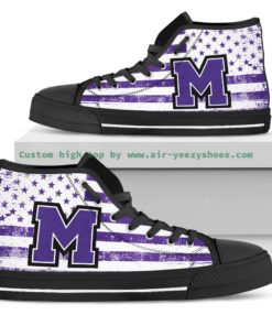 NCAA Mount Union Purple Raiders High Top Shoes