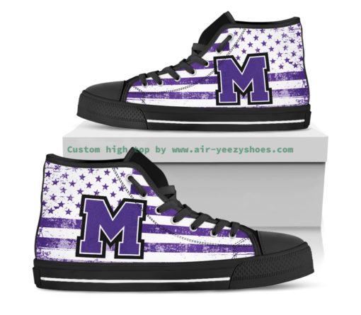 NCAA Mount Union Purple Raiders High Top Shoes