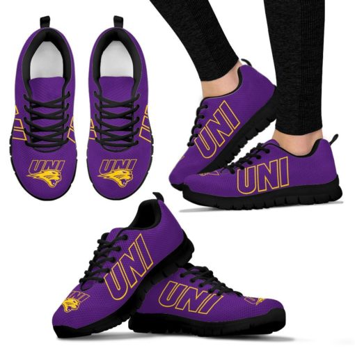 NCAA Northern Iowa Panthers Breathable Running Shoes