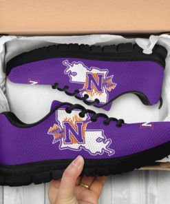 NCAA Northwestern State Demons Breathable Running Shoes