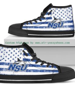 NCAA Nova Southeastern Sharks High Top Shoes
