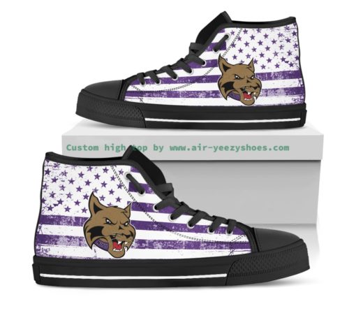 NCAA NYU Violets Canvas High Top Shoes