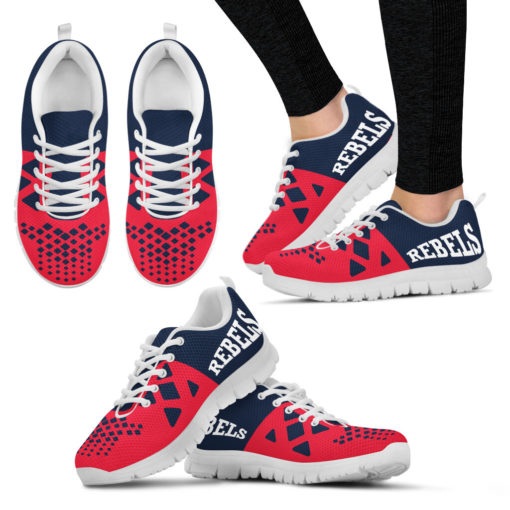 NCAA Ole Miss Rebels Breathable Running Shoes - Sneakers AYZSNK214