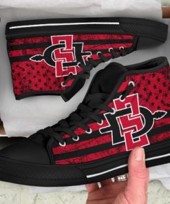 NCAA San Diego State Aztecs High Top Shoes