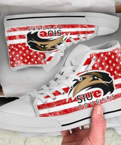 NCAA SIU Edwardsville Cougars Canvas High Top Shoes
