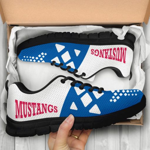 NCAA SMU Mustangs Breathable Running Shoes - Sneakers AYZSNK214