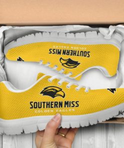 NCAA Southern Miss Golden Eagles Breathable Running Shoes - Sneakers