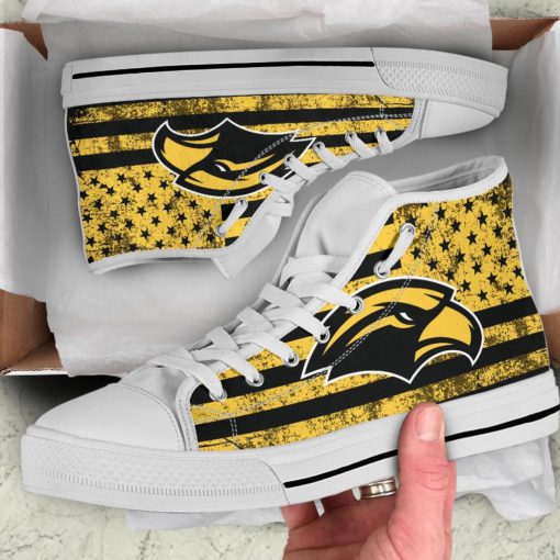 NCAA Southern Miss Golden Eagles High Top Canvas Shoes