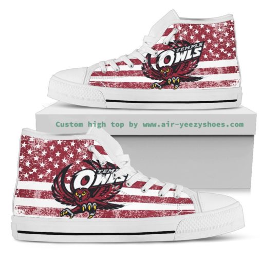 NCAA Temple Owls Canvas High Top Shoes