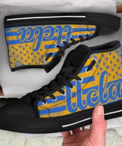 NCAA UCLA Bruins High Top Canvas Shoes