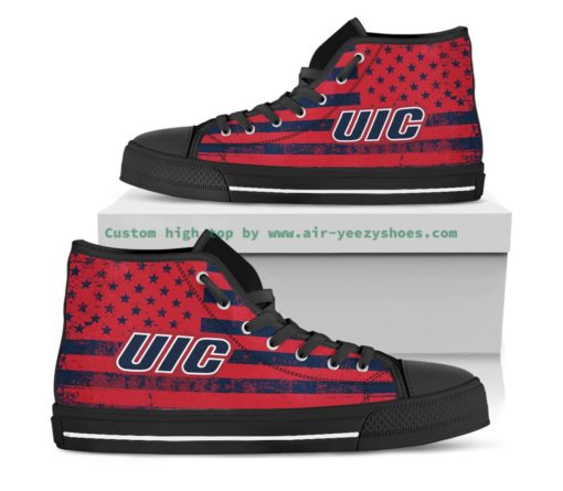 NCAA UIC Flames Canvas High Top Shoes