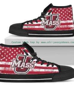 NCAA UMass Minutemen High Top Shoes