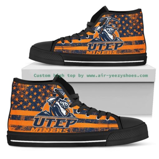 NCAA UTEP Miners Canvas High Top Shoes