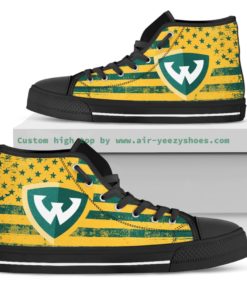 NCAA Wayne State Warriors High Top Canvas Shoes