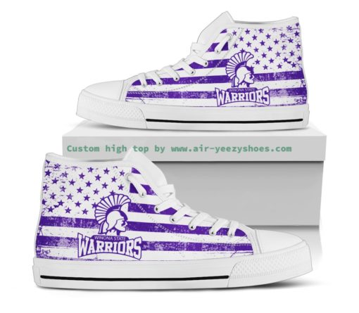 NCAA Winona State Warriors High Top Canvas Shoes
