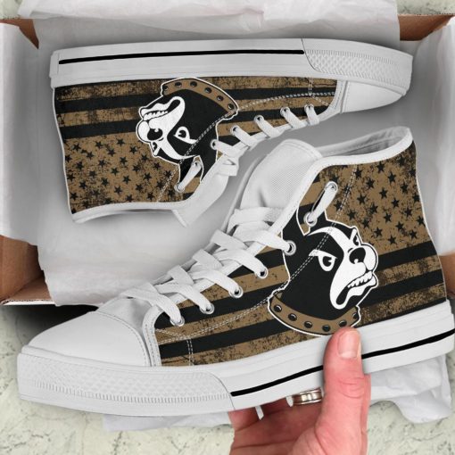 NCAA Wofford Terriers Canvas High Top Shoes