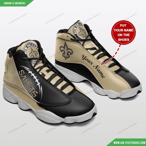 New Orleans Saints Football Personalized Air Jordan 13 Shoes 3