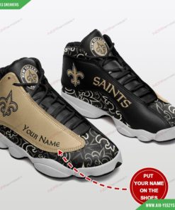 New Orleans Saints Personalized Football Air JD13 Sneakers