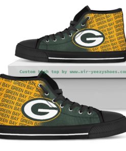 NFL Green Bay Packers High Top Canvas Shoes