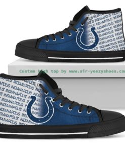 NFL Indianapolis Colts High Top Canvas Shoes