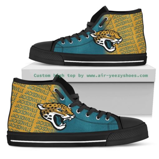 NFL Jacksonville Jaguars Canvas High Top Shoes