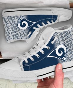 NFL Los Angeles Rams Canvas High Top Shoes