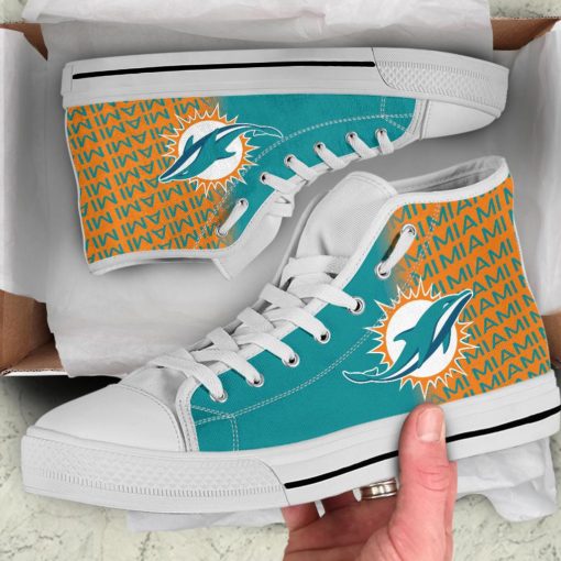 NFL Miami Dolphins High Top Shoes