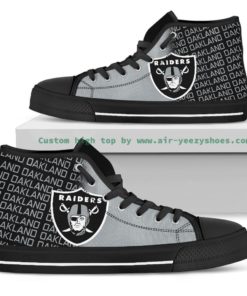 NFL Oakland Raiders High Top Canvas Shoes