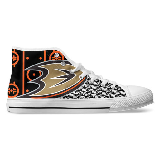 NHL Anaheim Ducks High Top Canvas Shoes