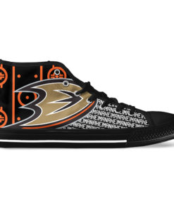 NHL Anaheim Ducks High Top Canvas Shoes