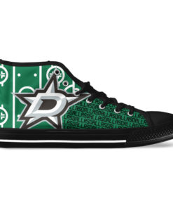 NHL Dallas Stars Canvas High Top Canvas Shoes
