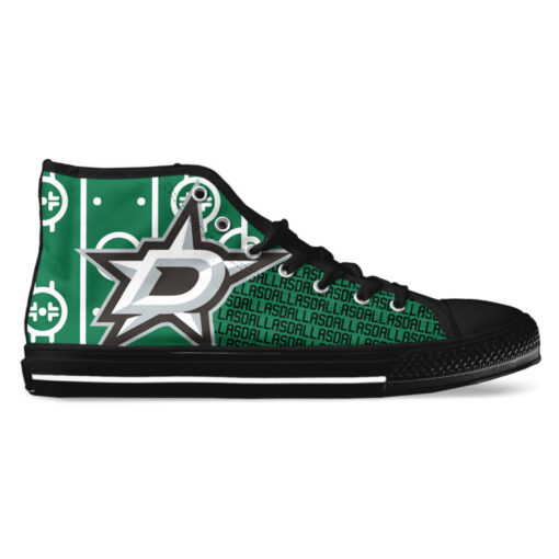 NHL Dallas Stars Canvas High Top Canvas Shoes
